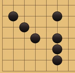 縦と斜めに四を作る四四